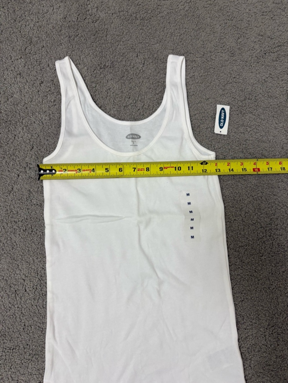 Old Navy 6 tank tops ribbed size medium pink black white yellow - Picture 5 of 7